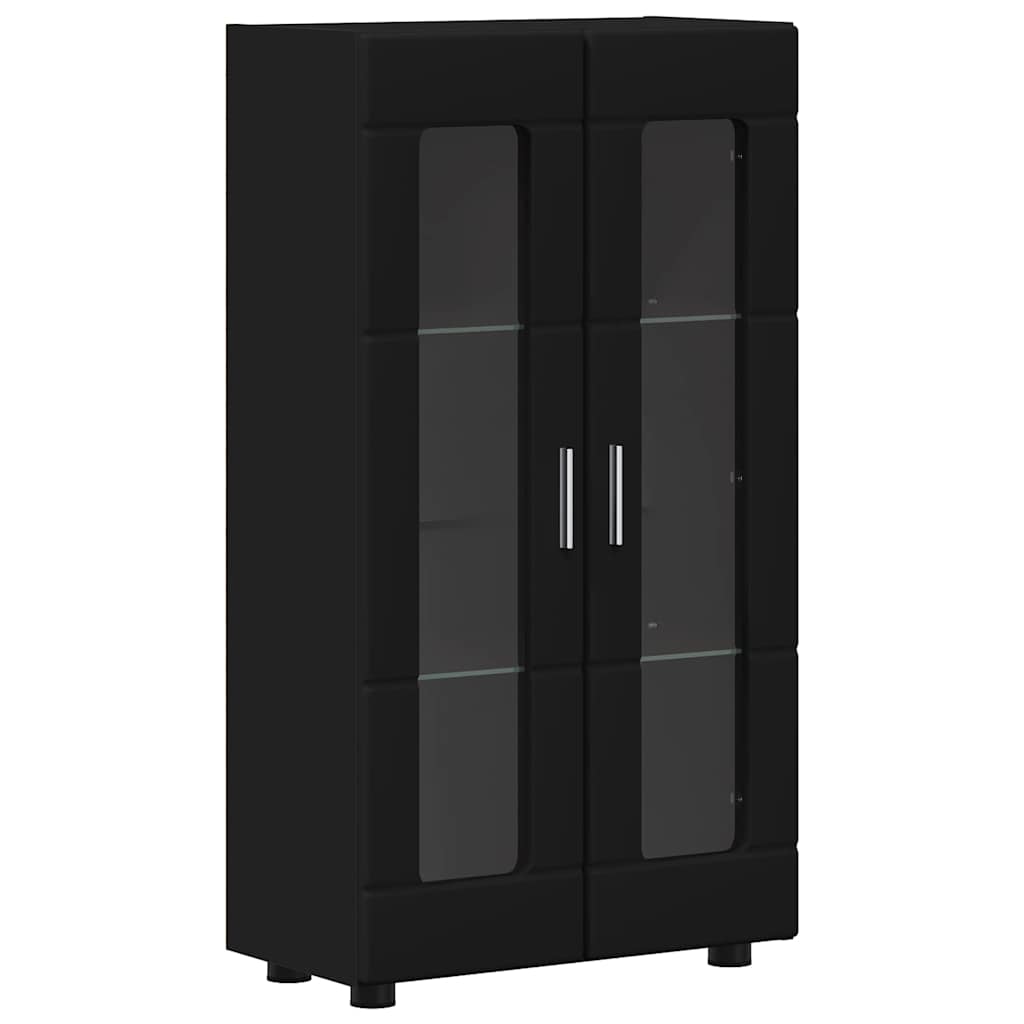 Tv-meubelset met lade met plank FLORIN 3 pcs Zwart Bewerkt hout is nu te koop bij PeponiXL, paradijselijk wonen!