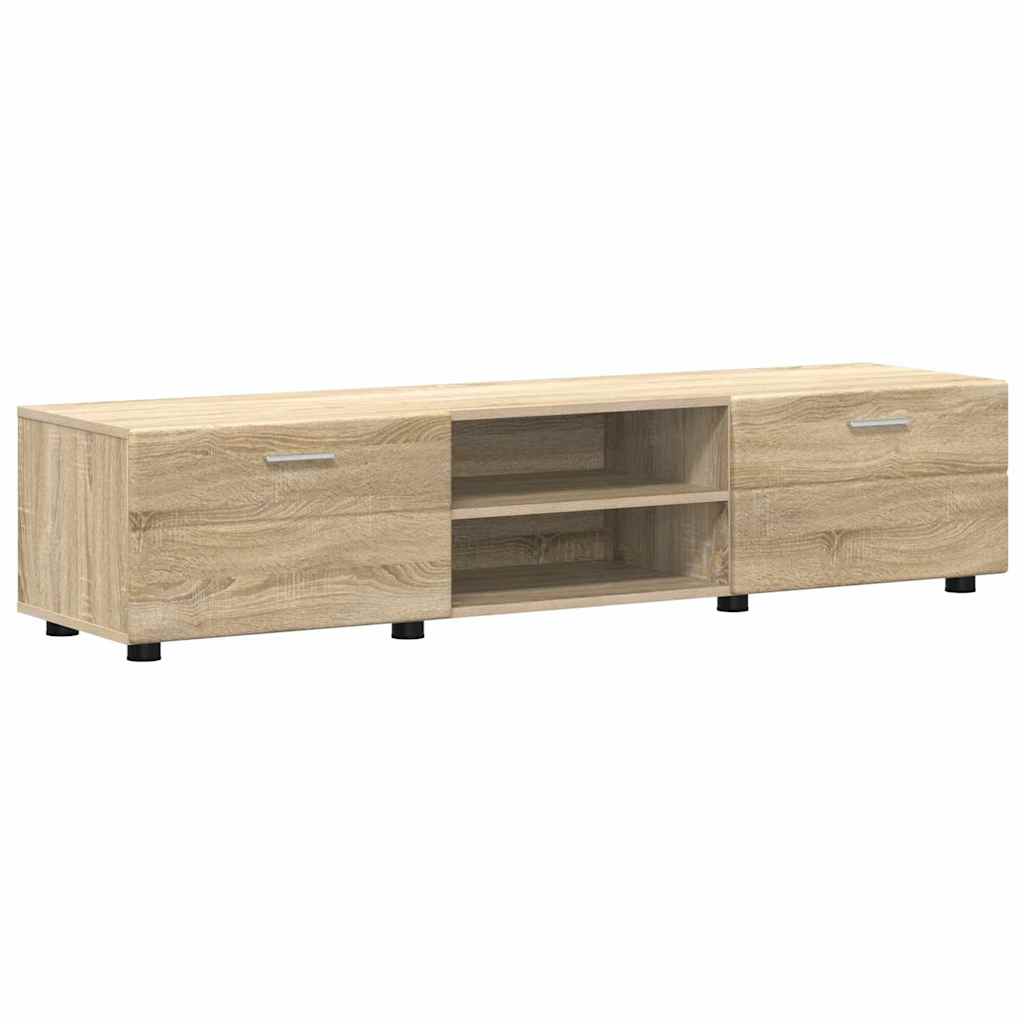 Tv-meubelset met lade FLORIN 3 pcs Sonoma Eiken Bewerkt hout is nu te koop bij PeponiXL, paradijselijk wonen!