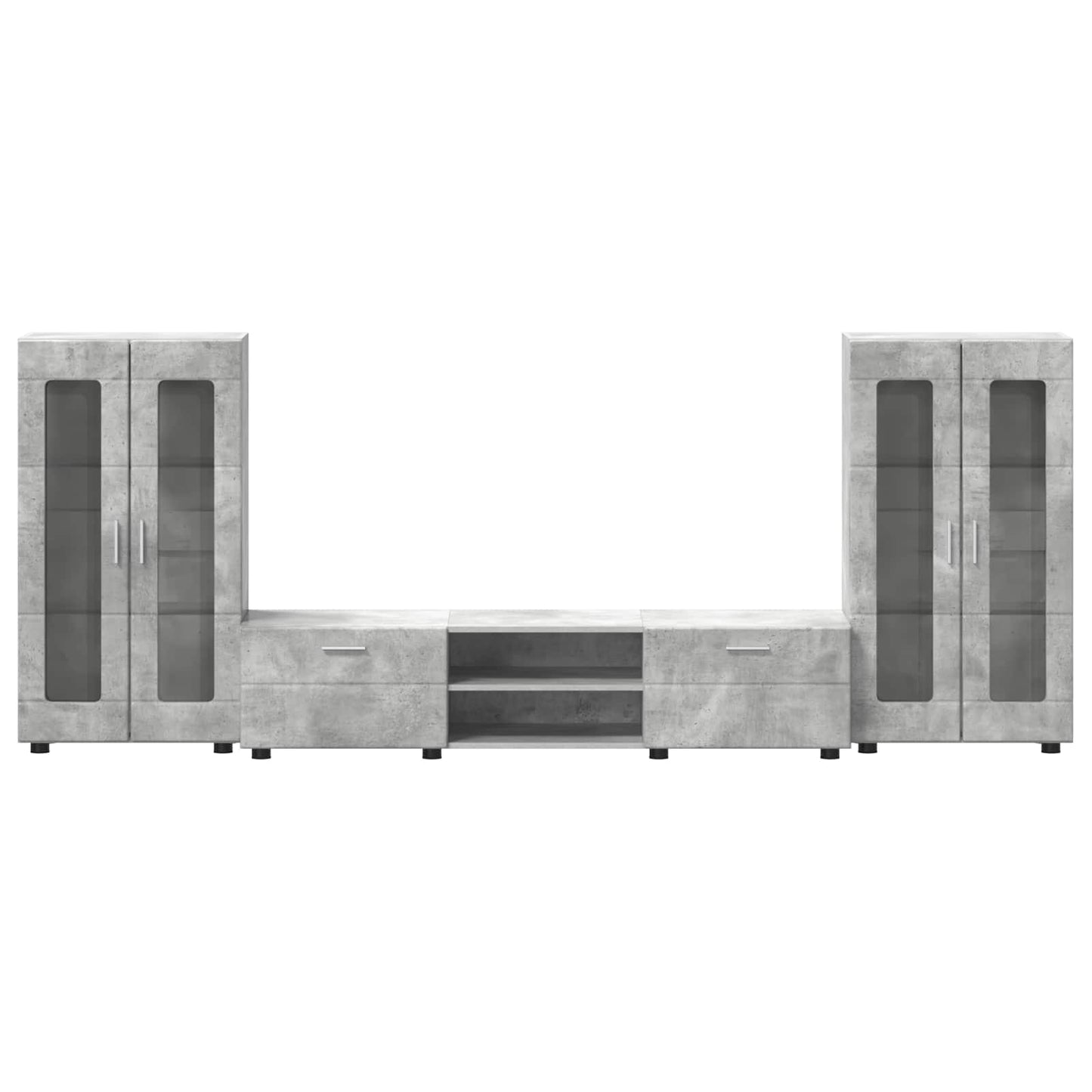 Tv-meubelset met lade FLORIN 3 pcs Beton Grijs Bewerkt hout is nu te koop bij PeponiXL, paradijselijk wonen!