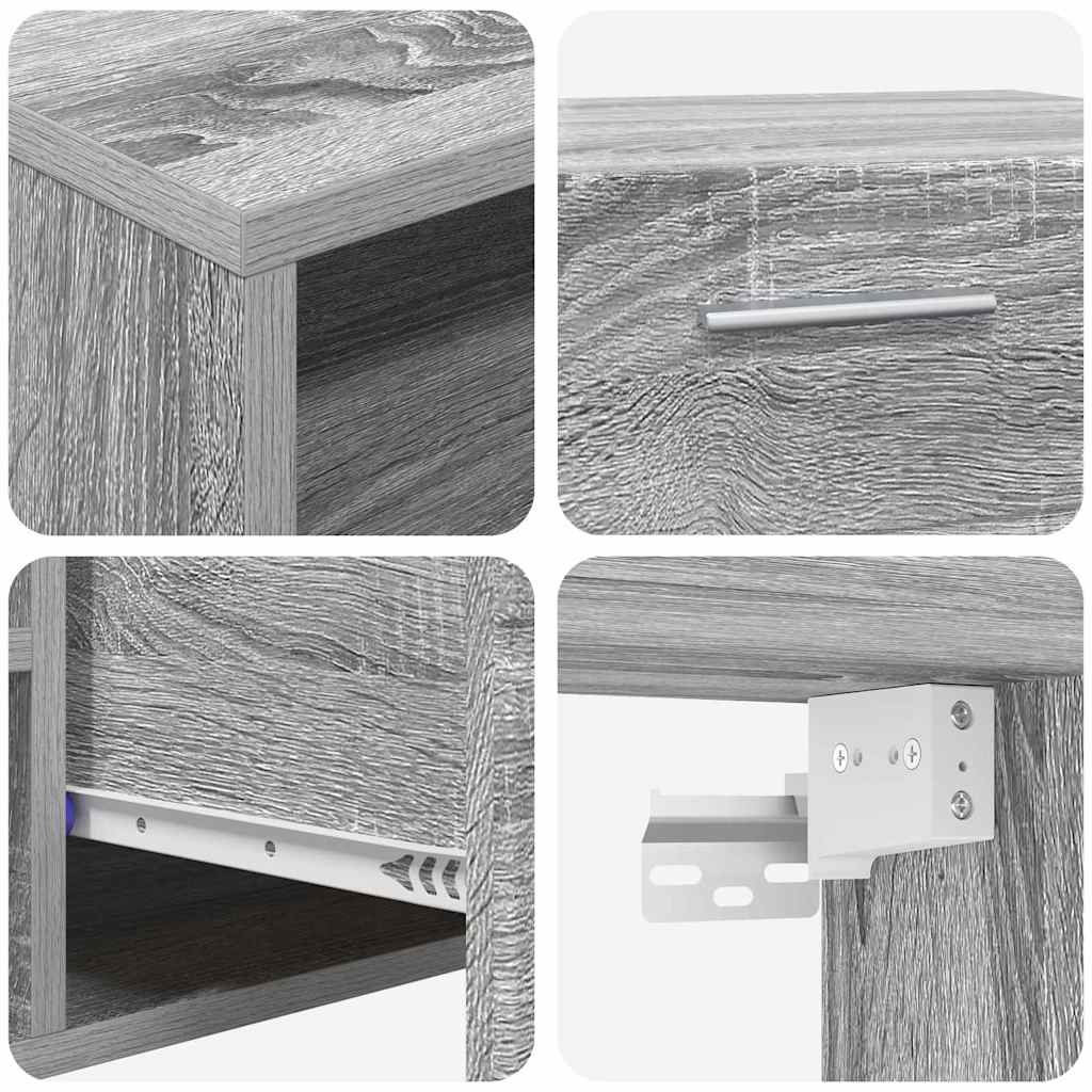 Tv-meubelset met lade FLORIN 3 pcs Grijs Sonoma Bewerkt hout is nu te koop bij PeponiXL, paradijselijk wonen!