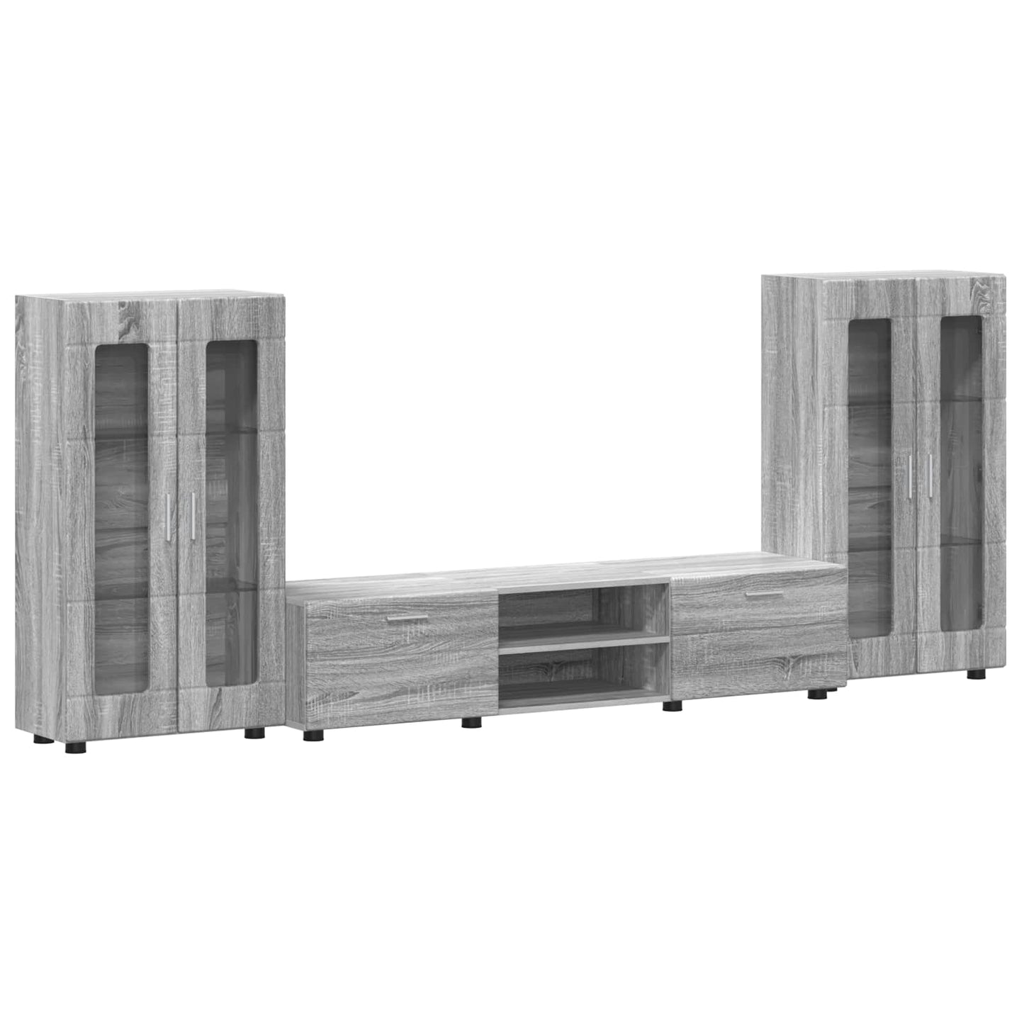 Tv-meubelset met lade FLORIN 3 pcs Grijs Sonoma Bewerkt hout is nu te koop bij PeponiXL, paradijselijk wonen!