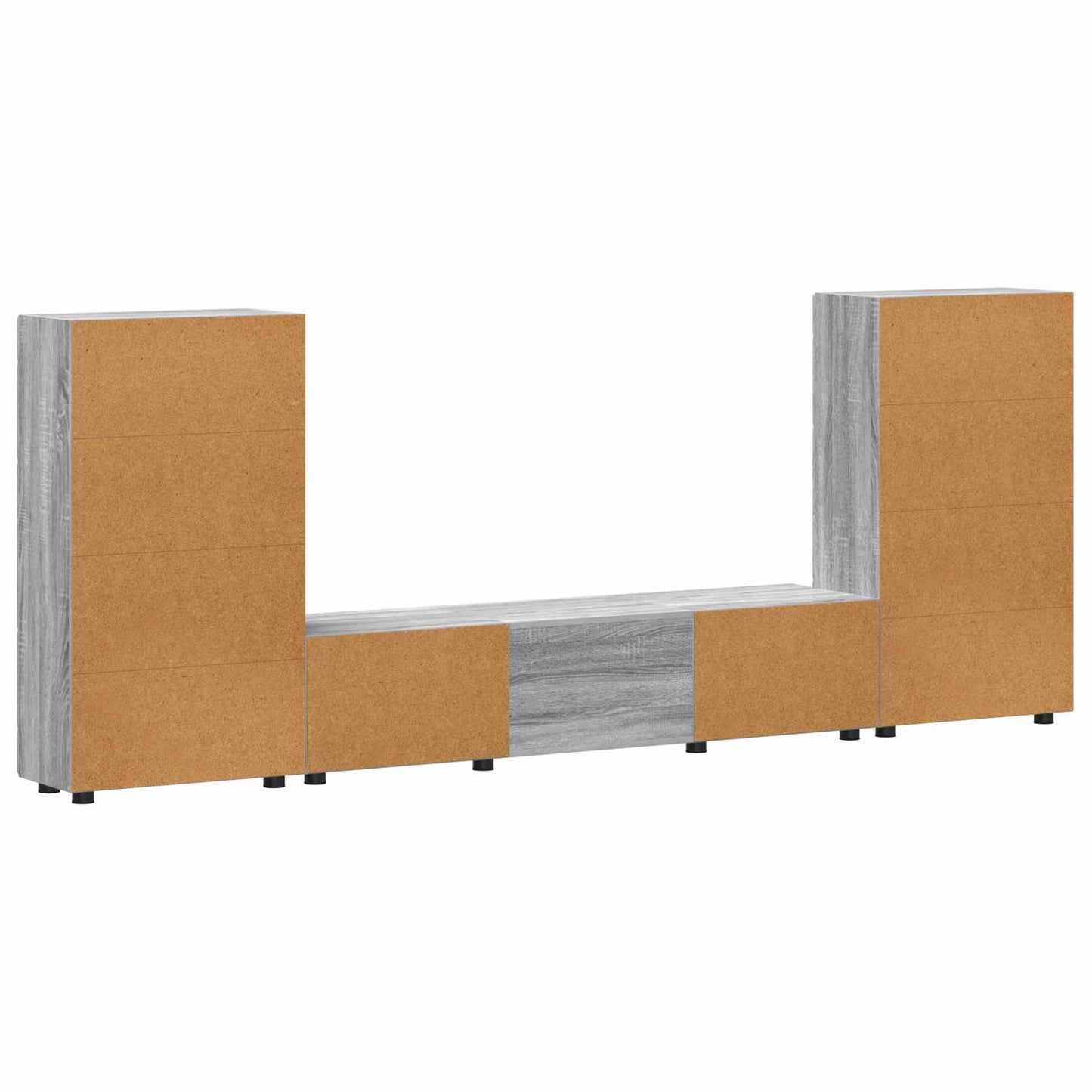 Tv-meubelset met lade FLORIN 3 pcs Grijs Sonoma Bewerkt hout is nu te koop bij PeponiXL, paradijselijk wonen!
