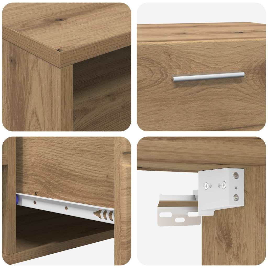 Tv-meubelset met lade FLORIN 3 pcs Artisan Eiken Bewerkt hout is nu te koop bij PeponiXL, paradijselijk wonen!