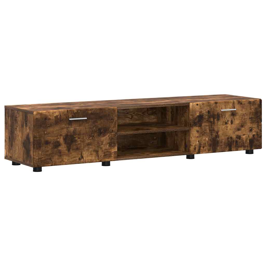 Tv-meubelset met lade FLORIN 3 pcs Gerookt eiken Bewerkt hout is nu te koop bij PeponiXL, paradijselijk wonen!