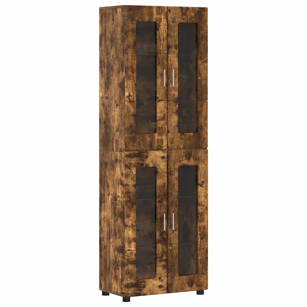 Tv-meubelset met lade FLORIN 3 pcs Gerookt eiken Bewerkt hout is nu te koop bij PeponiXL, paradijselijk wonen!