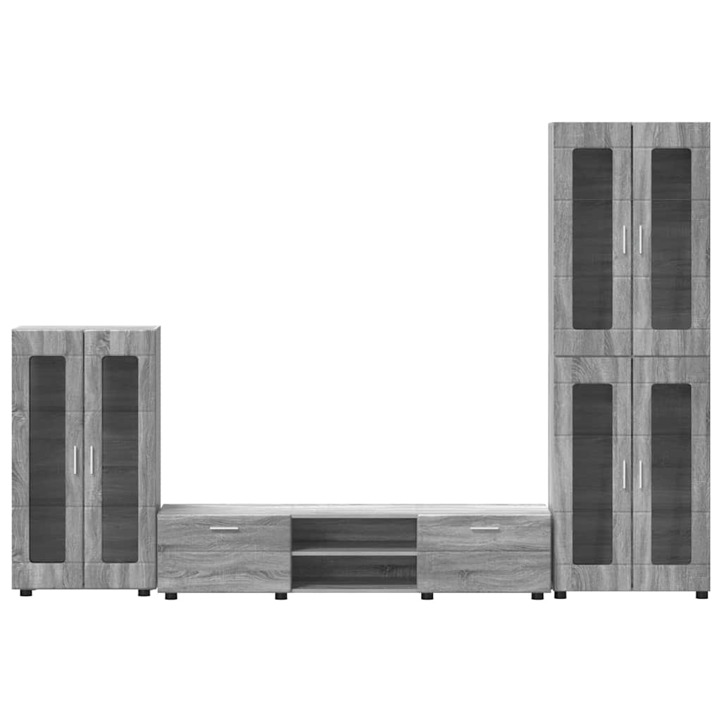 Tv-meubelset met lade FLORIN 3 pcs Grijs Sonoma Bewerkt hout is nu te koop bij PeponiXL, paradijselijk wonen!