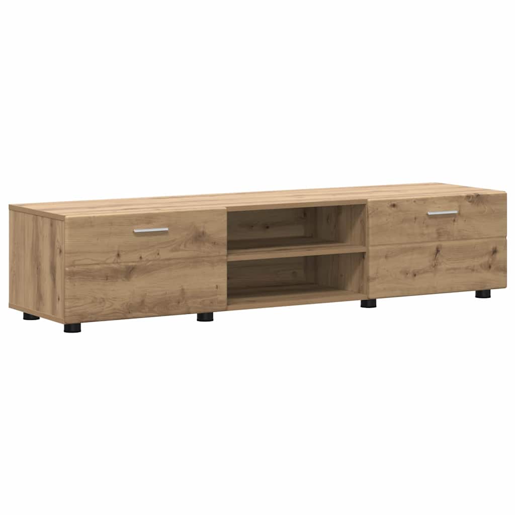 Tv-meubelset met lade FLORIN 3 pcs Artisan Eiken Bewerkt hout is nu te koop bij PeponiXL, paradijselijk wonen!