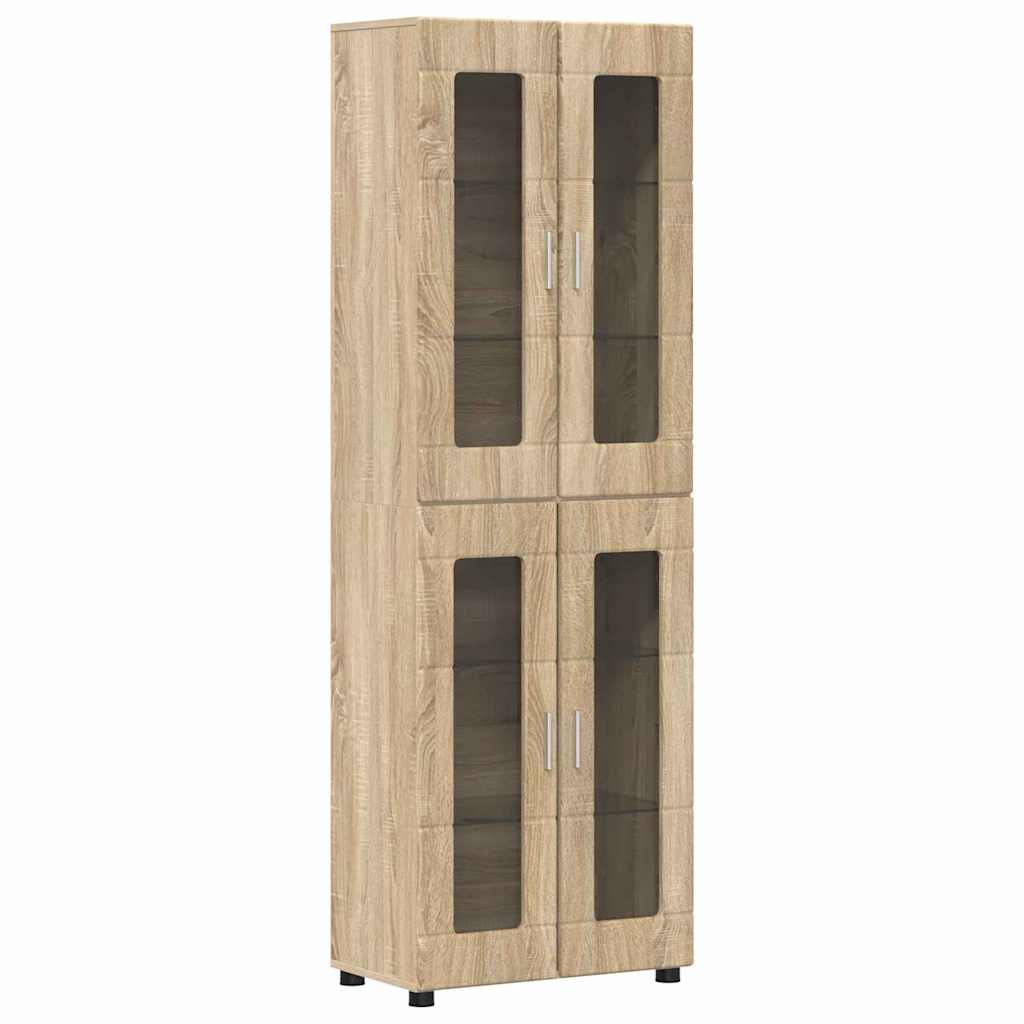 Tv-meubelset met lade FLORIN 3 pcs Sonoma Eiken Bewerkt hout is nu te koop bij PeponiXL, paradijselijk wonen!