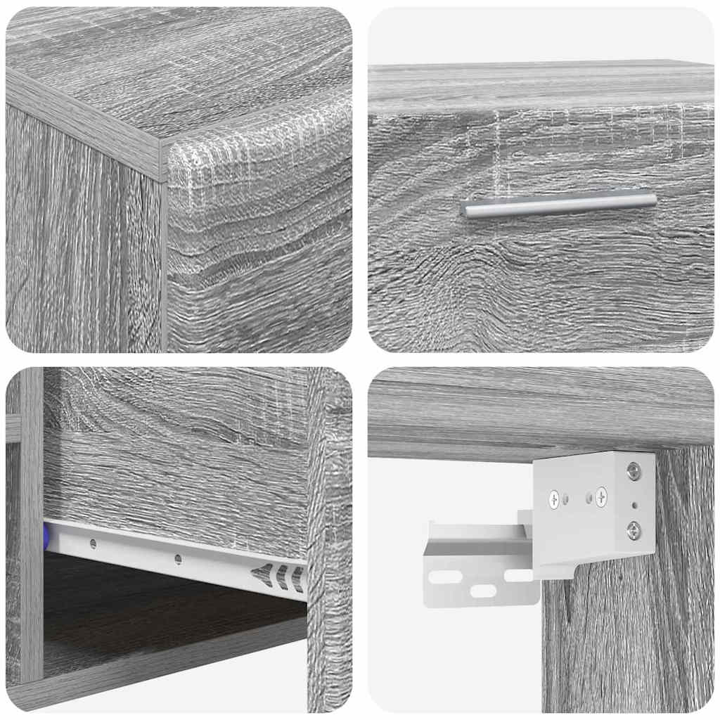 Tv-meubelset met lade FLORIN 3 pcs Grijs Sonoma Bewerkt hout is nu te koop bij PeponiXL, paradijselijk wonen!