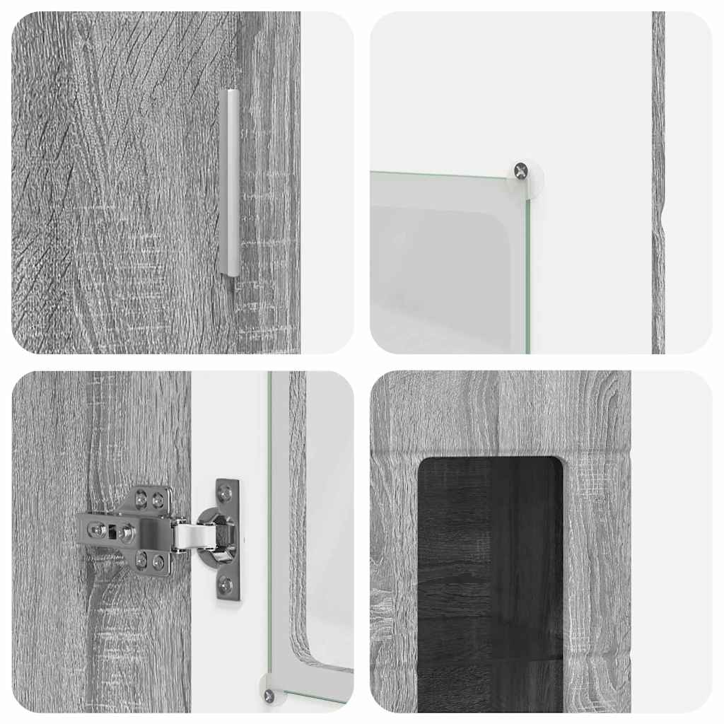 Tv-meubelset met lade FLORIN 3 pcs Grijs Sonoma Bewerkt hout is nu te koop bij PeponiXL, paradijselijk wonen!