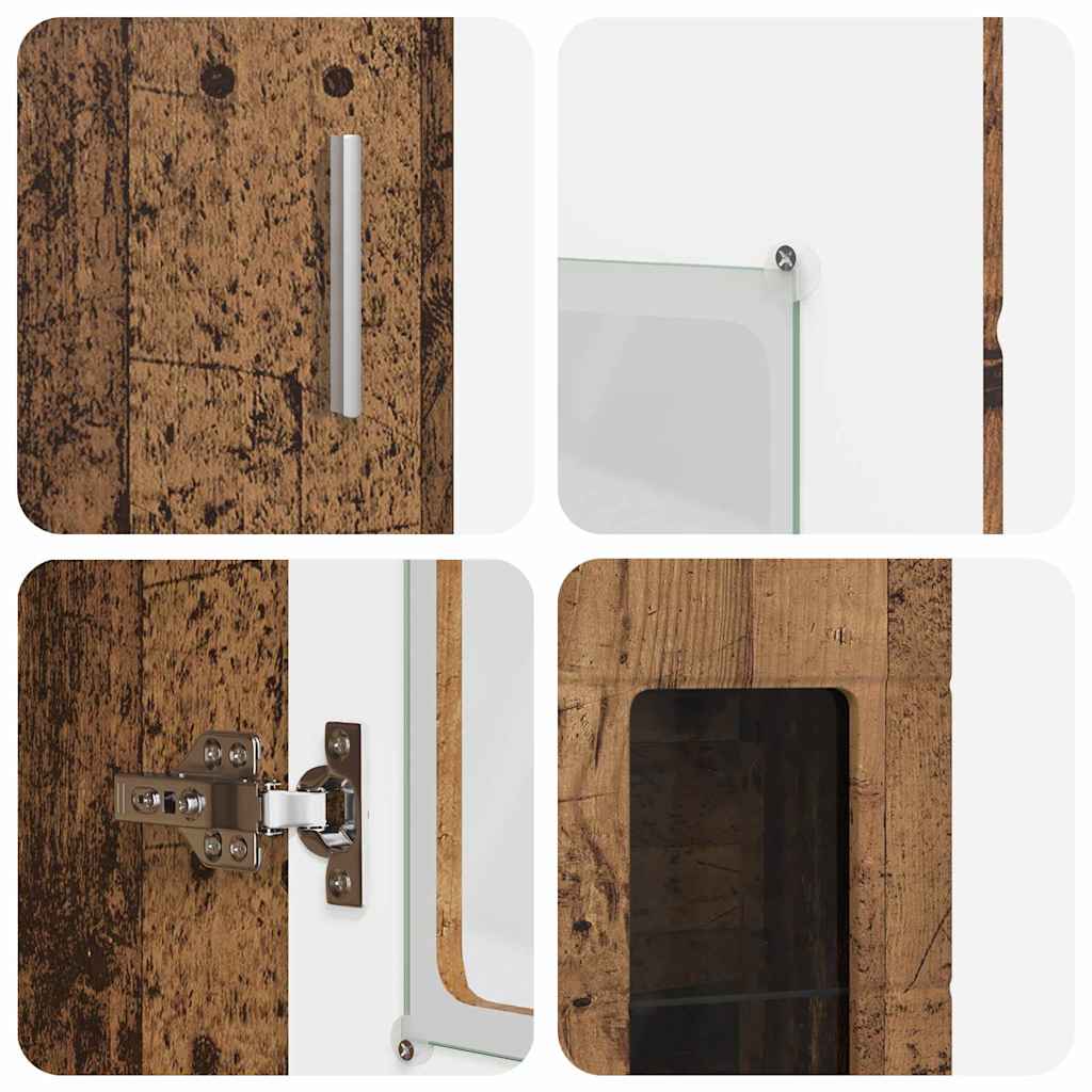 Tv-meubelset met lade FLORIN 3 pcs Oudhout Bewerkt hout is nu te koop bij PeponiXL, paradijselijk wonen!