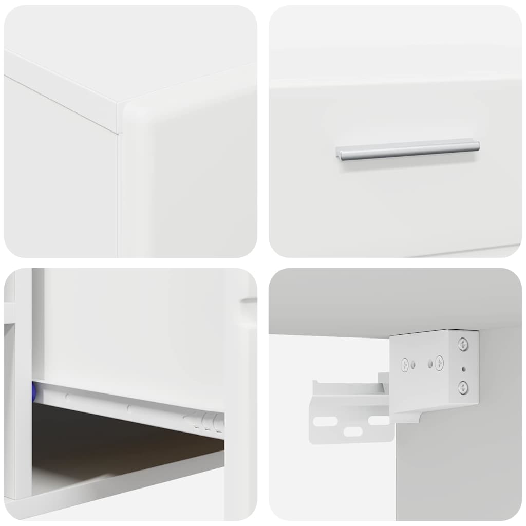 Tv-meubelset met lade met plank FLORIN 3 pcs Wit Bewerkt hout is nu te koop bij PeponiXL, paradijselijk wonen!