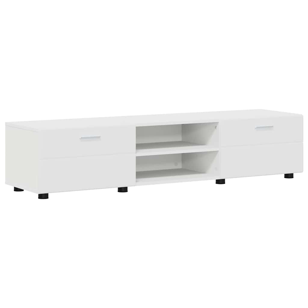 Tv-meubelset met lade met plank FLORIN 3 pcs Wit Bewerkt hout is nu te koop bij PeponiXL, paradijselijk wonen!