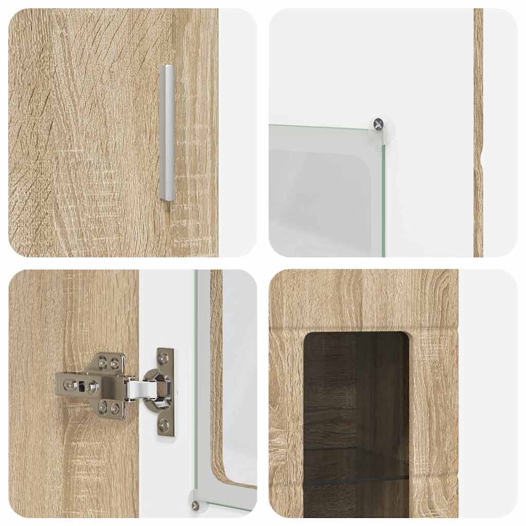 Tv-meubelset met lade FLORIN 3 pcs Sonoma Eiken Bewerkt hout is nu te koop bij PeponiXL, paradijselijk wonen!