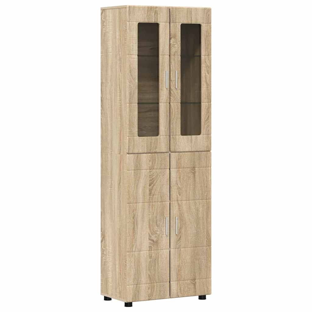 Tv-meubelset met lade FLORIN 3 pcs Sonoma Eiken Bewerkt hout is nu te koop bij PeponiXL, paradijselijk wonen!