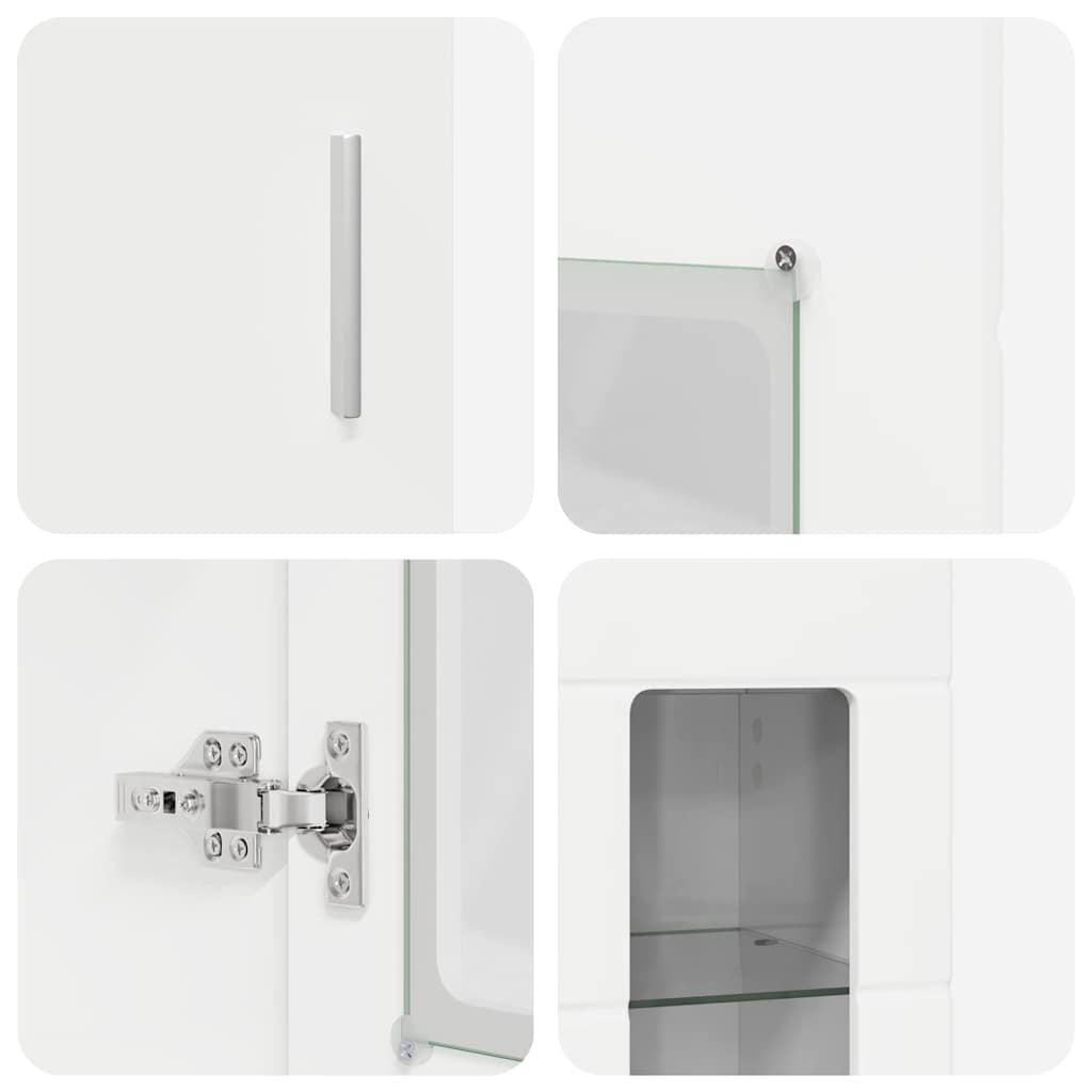 Tv-meubelset met lade FLORIN 3 pcs Hoogglans wit Bewerkt hout is nu te koop bij PeponiXL, paradijselijk wonen!