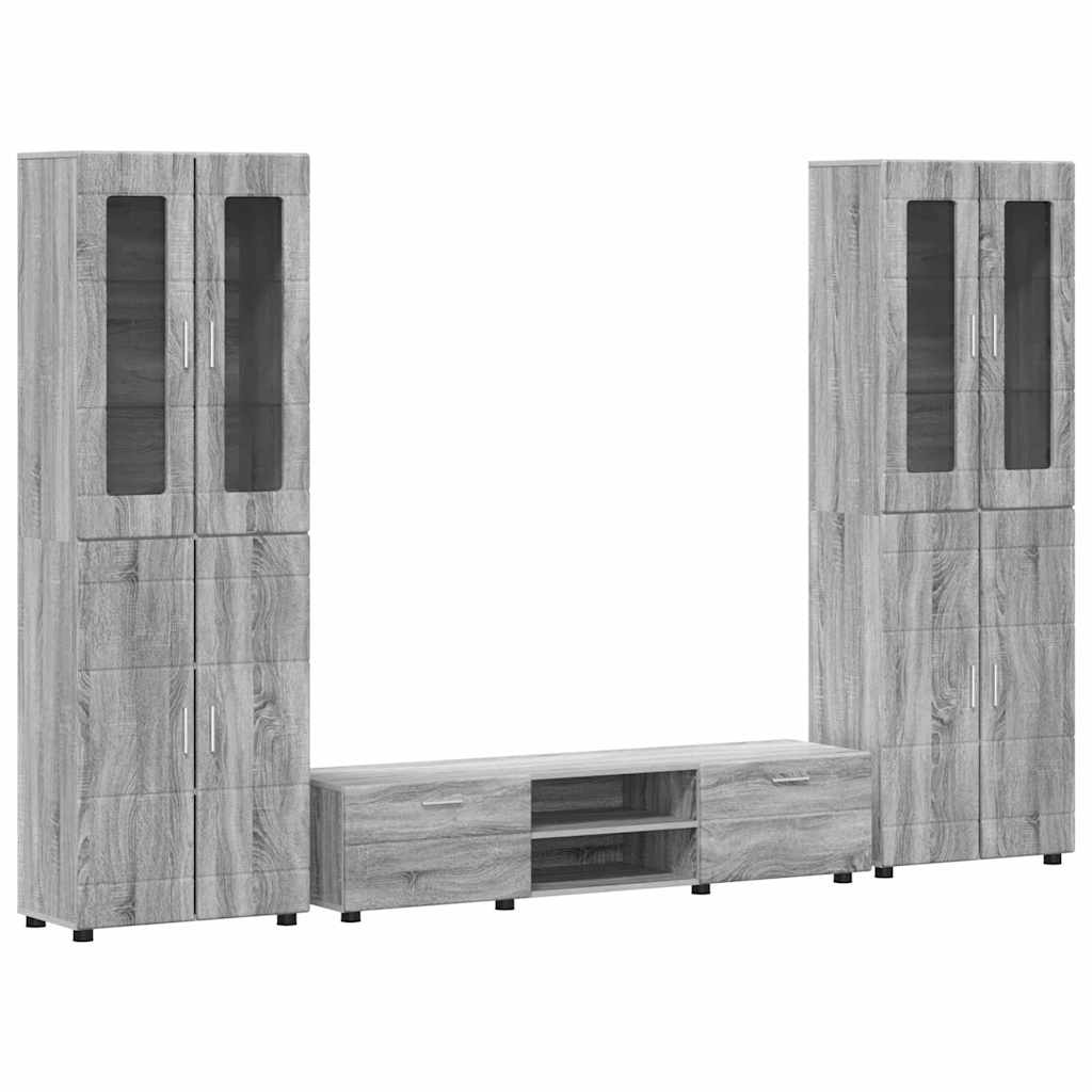 Tv-meubelset met lade FLORIN 3 pcs Grijs Sonoma Bewerkt hout is nu te koop bij PeponiXL, paradijselijk wonen!
