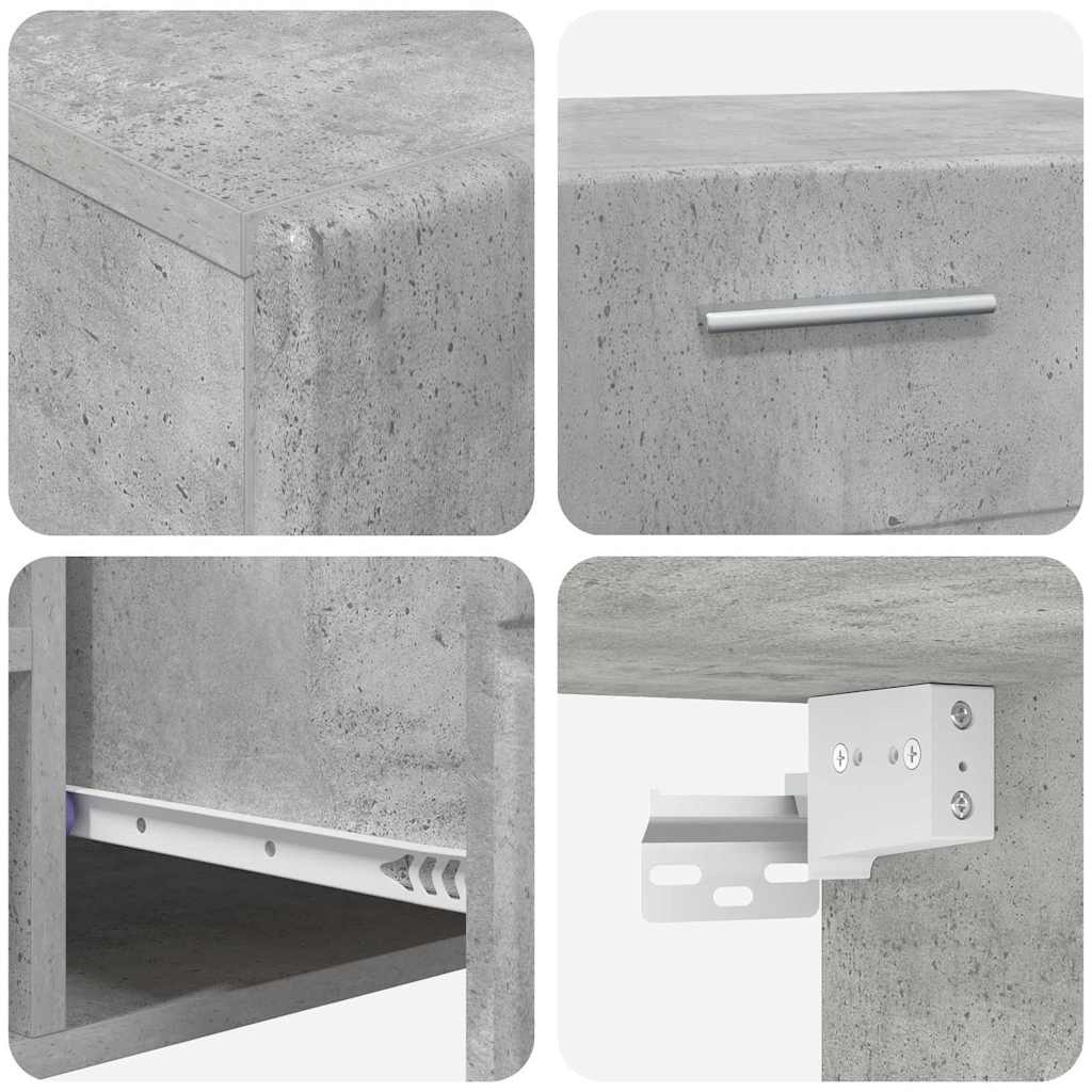 Tv-meubelset met lade FLORIN 3 pcs Beton Grijs Bewerkt hout is nu te koop bij PeponiXL, paradijselijk wonen!