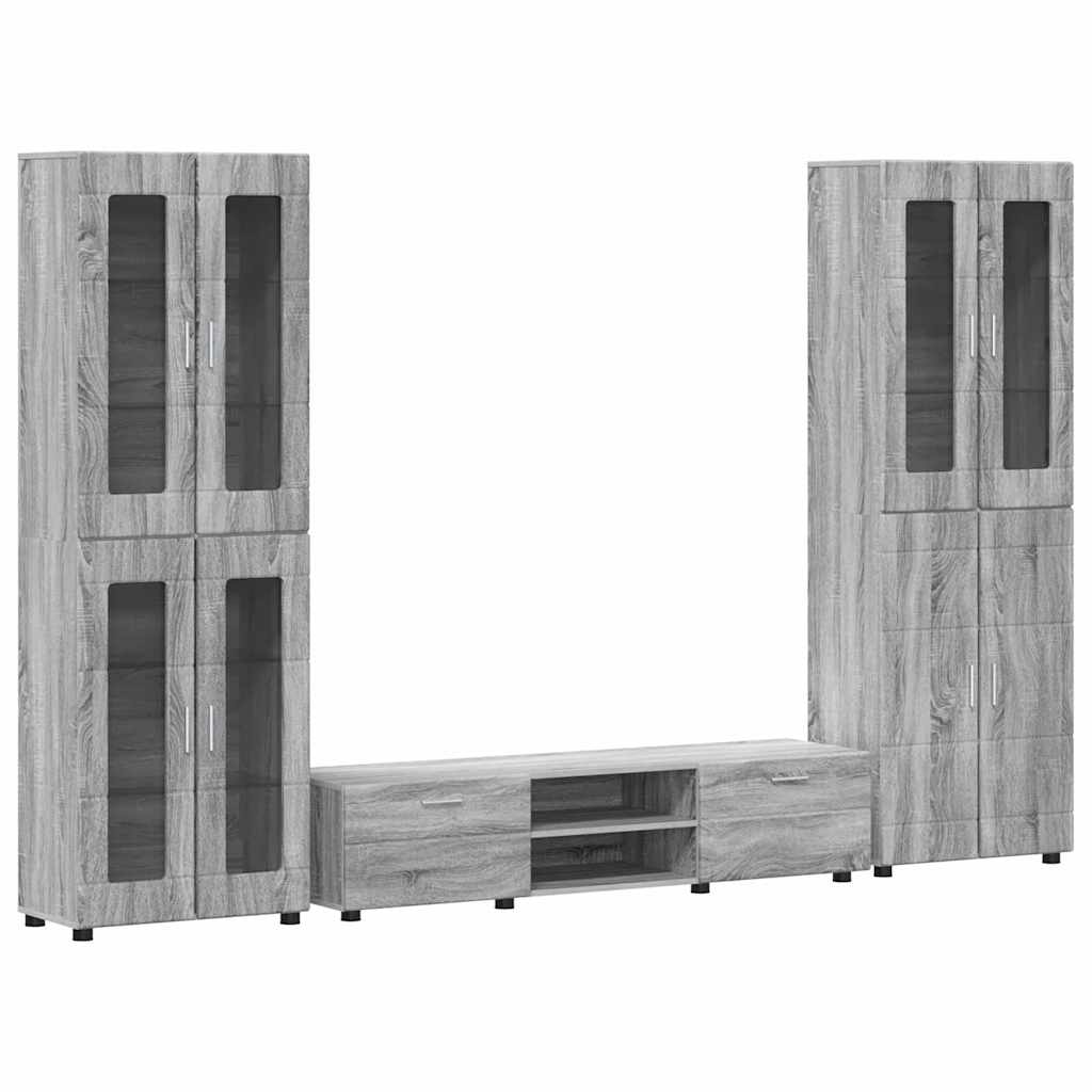 Tv-meubelset met lade FLORIN 3 pcs Grijs Sonoma Bewerkt hout is nu te koop bij PeponiXL, paradijselijk wonen!