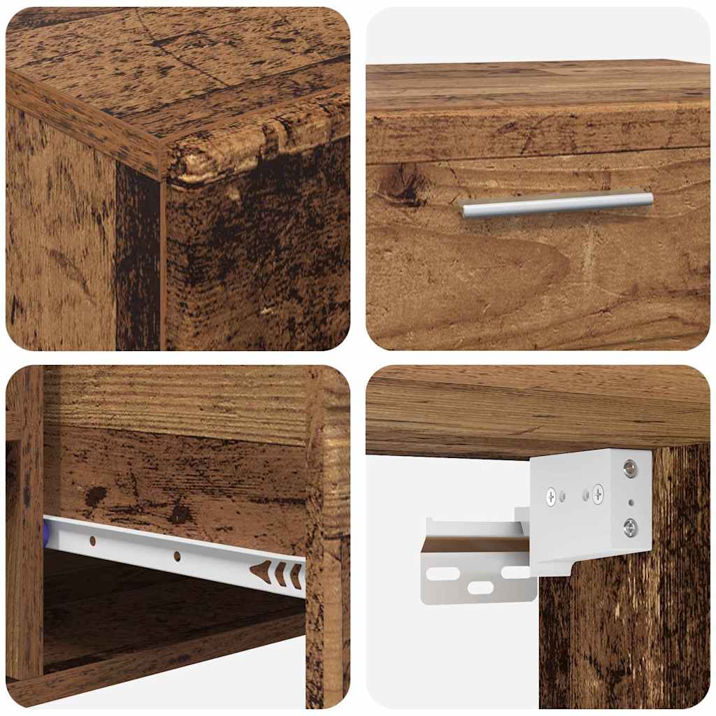 Tv-meubelset met lade FLORIN 3 pcs Oudhout Bewerkt hout is nu te koop bij PeponiXL, paradijselijk wonen!