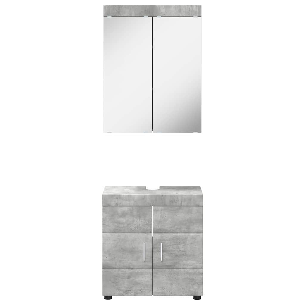 Badkamermeubelset TULUM 2 pcs Beton Grijs 60 x 34 x 63 cm is nu te koop bij PeponiXL, paradijselijk wonen!