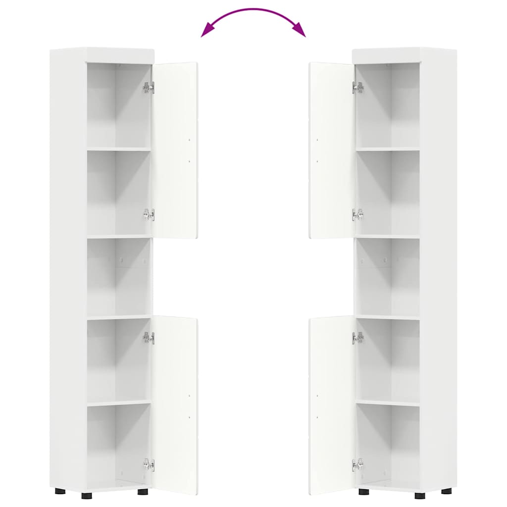 Badkamermeubelset TULUM 3 pcs Hoogglans wit 60 x 34 x 63 cm is nu te koop bij PeponiXL, paradijselijk wonen!