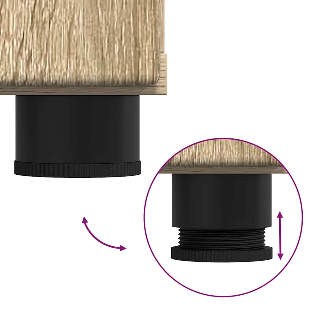 Badkamermeubelset met lade TULUM Sonoma Eiken Bewerkt hout is nu te koop bij PeponiXL, paradijselijk wonen!