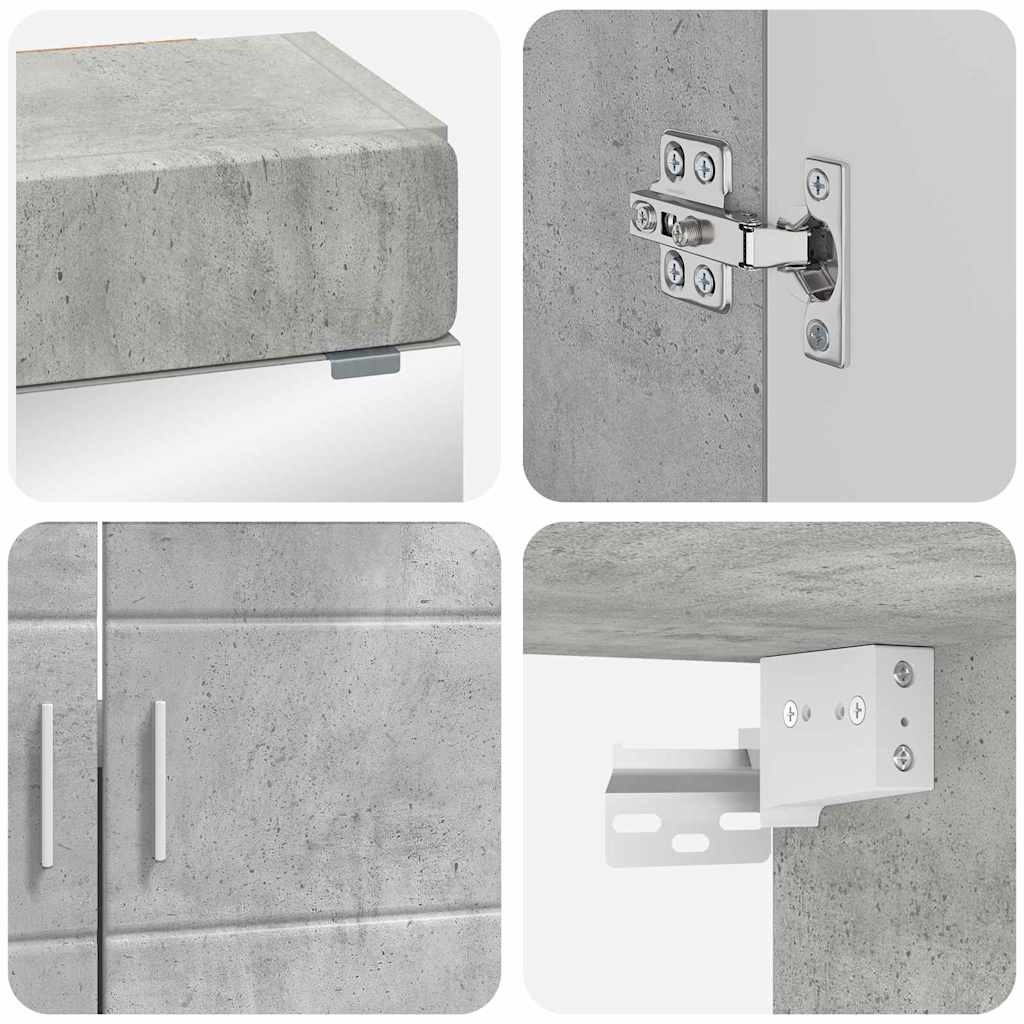 Badkamermeubelset TULUM 4 pcs Beton Grijs 60 x 34 x 63 cm is nu te koop bij PeponiXL, paradijselijk wonen!