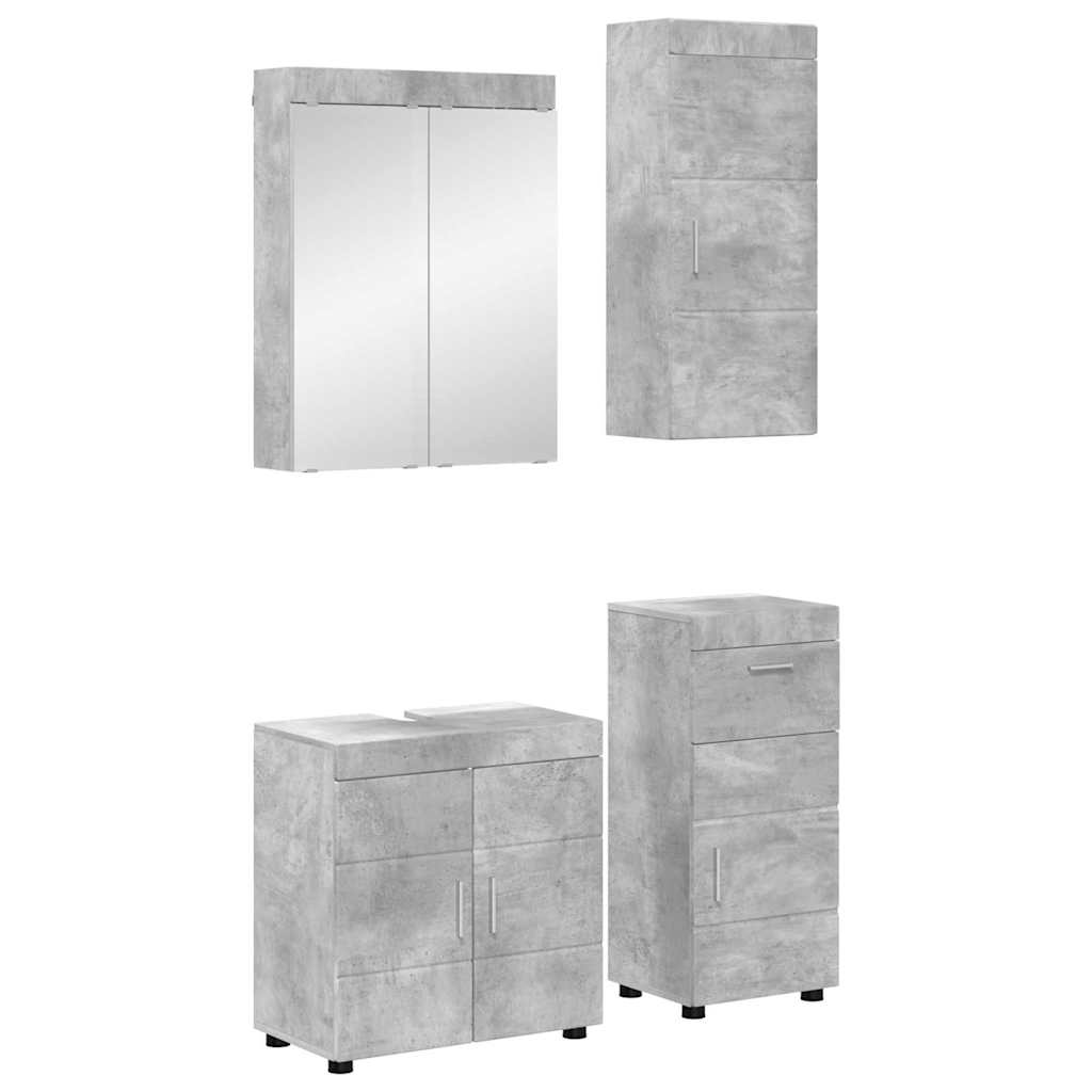 Badkamermeubelset TULUM 4 pcs Beton Grijs 60 x 34 x 63 cm is nu te koop bij PeponiXL, paradijselijk wonen!