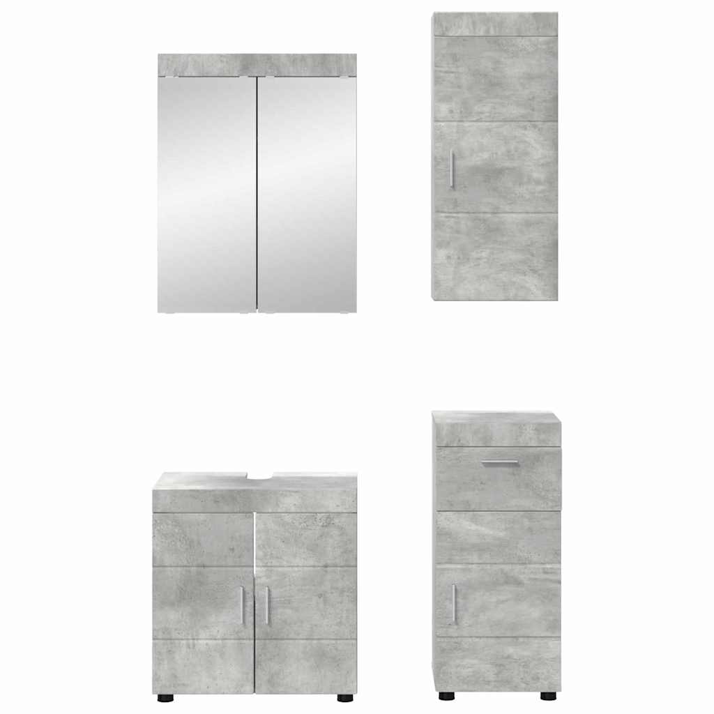 Badkamermeubelset TULUM 4 pcs Beton Grijs 60 x 34 x 63 cm is nu te koop bij PeponiXL, paradijselijk wonen!