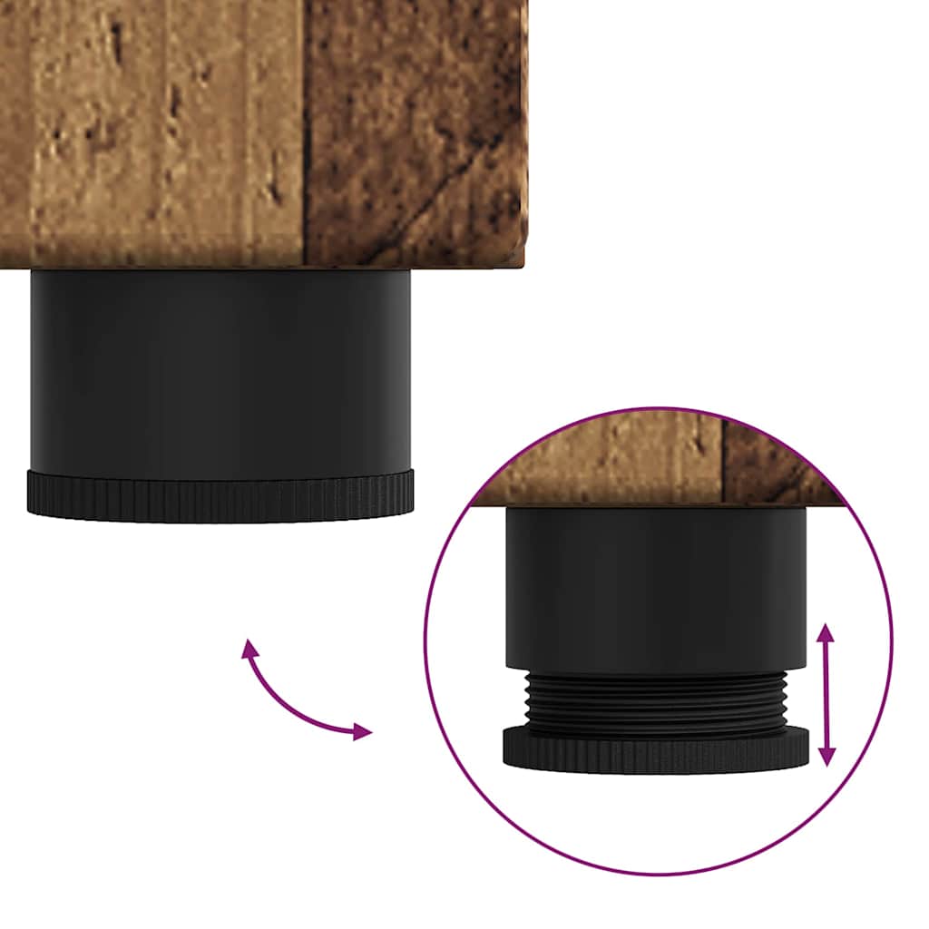 Badkamermeubelset met lade met plank TULUM Oudhout Bewerkt hout is nu te koop bij PeponiXL, paradijselijk wonen!