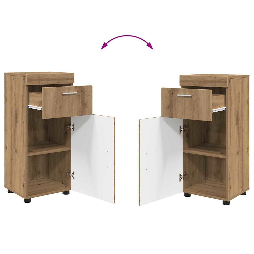 Badkamermeubelset met lade TULUM Artisan Eiken Bewerkt hout is nu te koop bij PeponiXL, paradijselijk wonen!