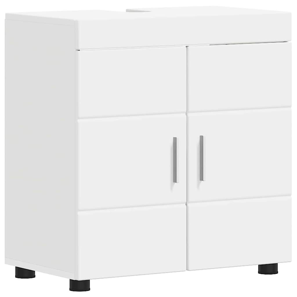 Badkamermeubelset TULUM 5 pcs Wit 60 x 34 x 63 cm Bewerkt hout is nu te koop bij PeponiXL, paradijselijk wonen!