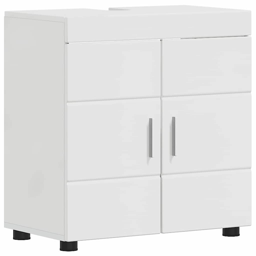 Badkamermeubelset TULUM 5 pcs Hoogglans wit 60 x 34 x 63 cm is nu te koop bij PeponiXL, paradijselijk wonen!
