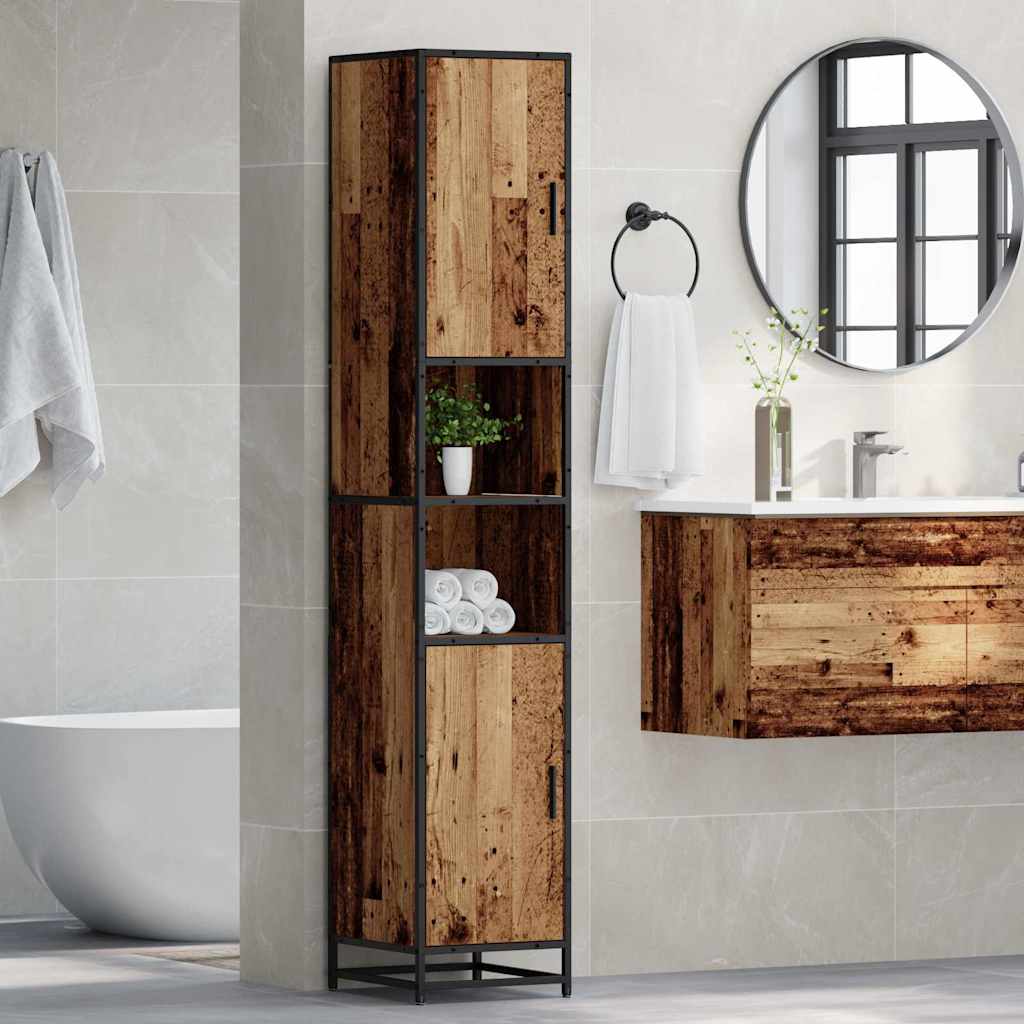 Badkamermeubelset Oud Hout 35 x 37,5 x 188,5 cm Bewerkt hout is nu te koop bij PeponiXL, paradijselijk wonen!