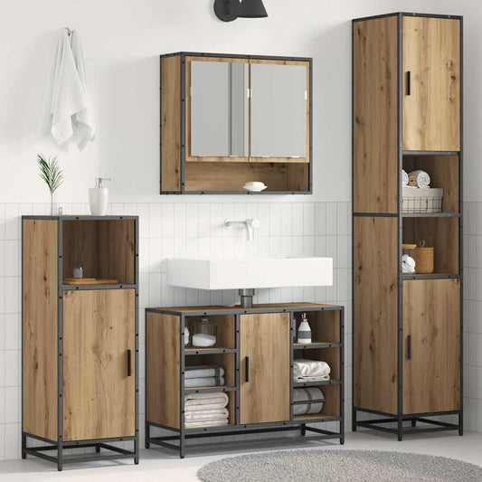 Badkamermeubelset met plank Artisan Eiken 35 x 37,5 x 188,5 cm is nu te koop bij PeponiXL, paradijselijk wonen!