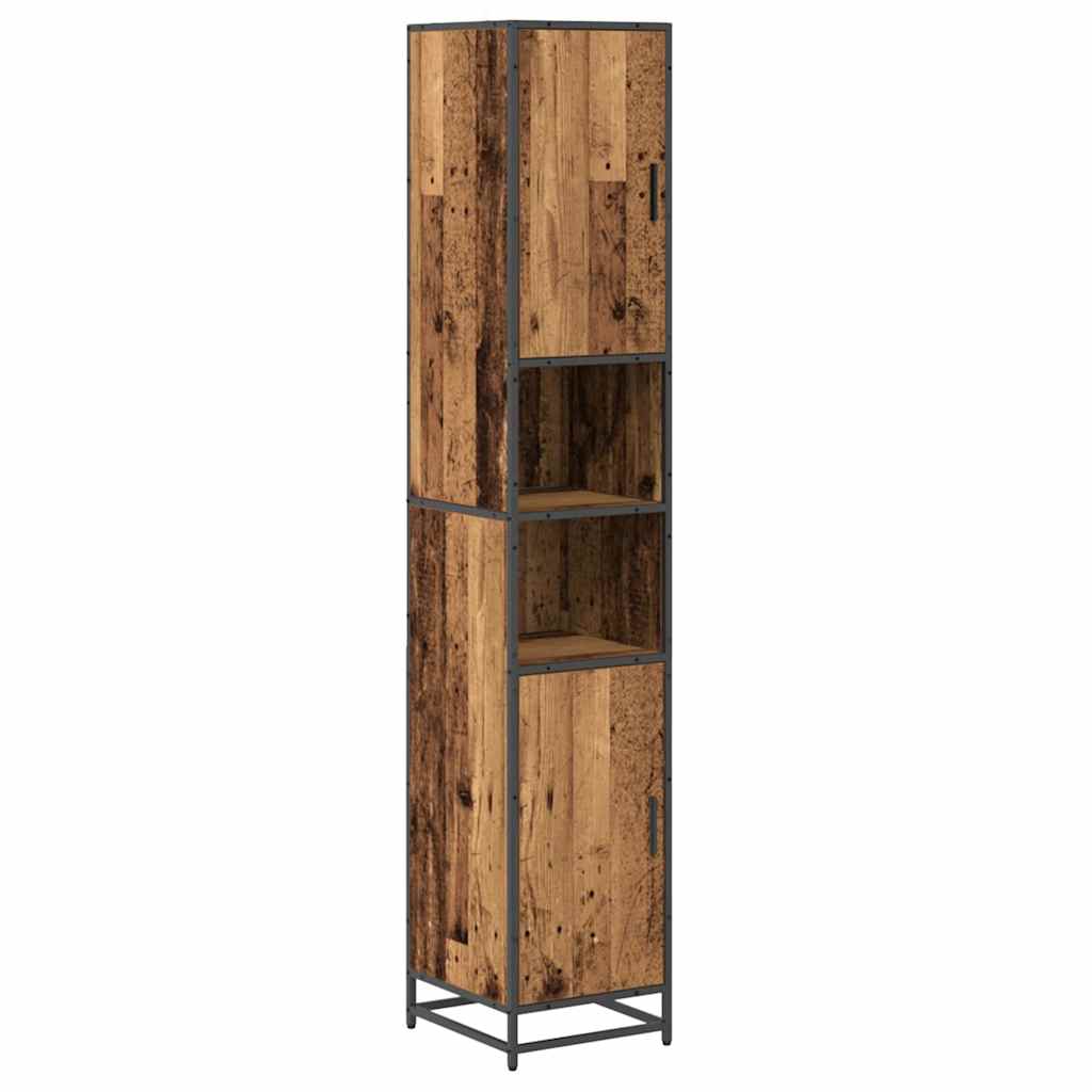 Badkamermeubelset met plank 3 pcs Oud Hout Bewerkt hout is nu te koop bij PeponiXL, paradijselijk wonen!
