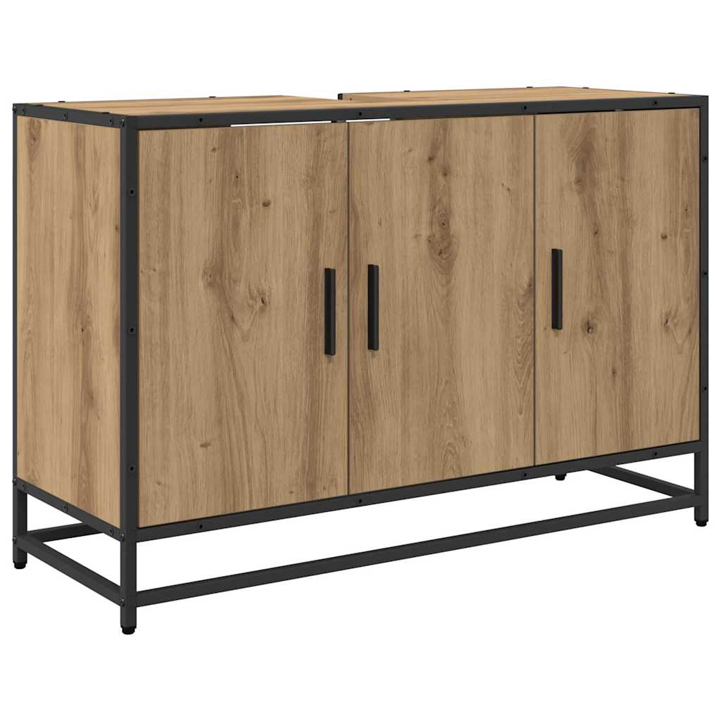 Badkamermeubelset 3 st Artisan Eiken 90 x 33 x 60 cm is nu te koop bij PeponiXL, paradijselijk wonen!