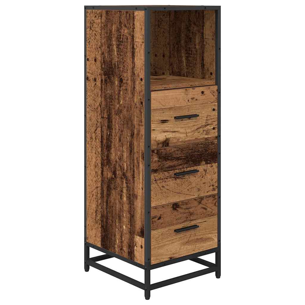 Badkamermeubelset met lade 4 pcs Oud Hout Bewerkt hout is nu te koop bij PeponiXL, paradijselijk wonen!