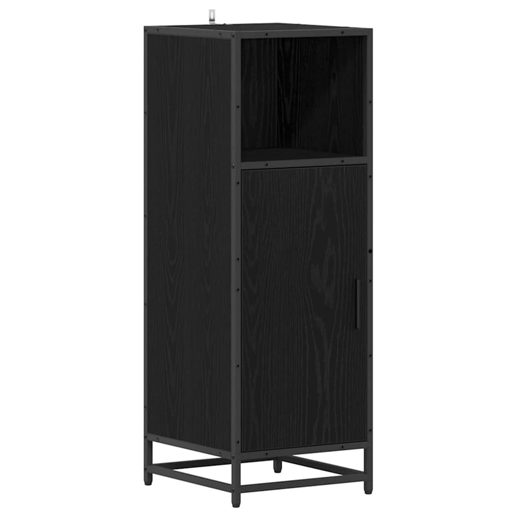 Badkamermeubelset met lade 4 pcs Zwart Eiken Bewerkt hout is nu te koop bij PeponiXL, paradijselijk wonen!