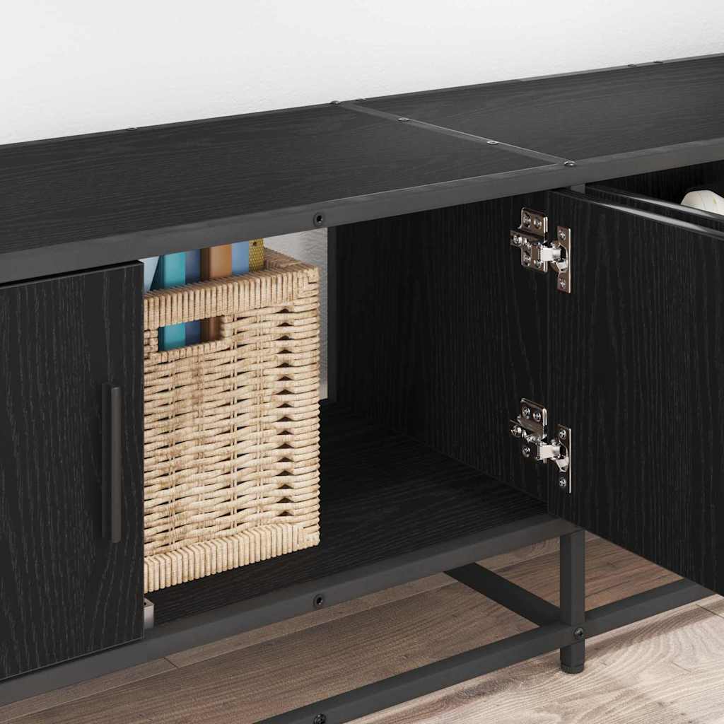TV Eenheden 2 pcs Zwart Eiken 240 x 35 x 41 cm Bewerkt hout is nu te koop bij PeponiXL, paradijselijk wonen!
