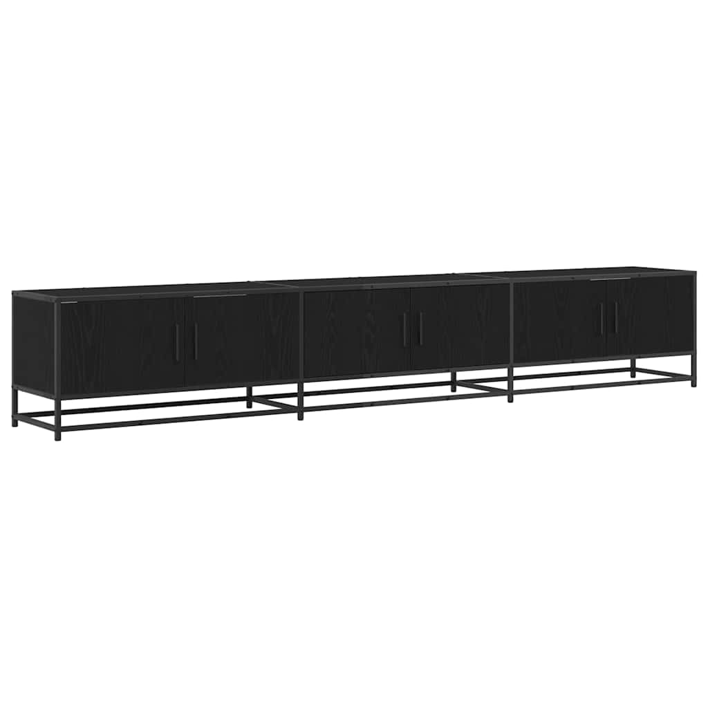 TV Eenheden 2 pcs Zwart Eiken 240 x 35 x 41 cm Bewerkt hout is nu te koop bij PeponiXL, paradijselijk wonen!