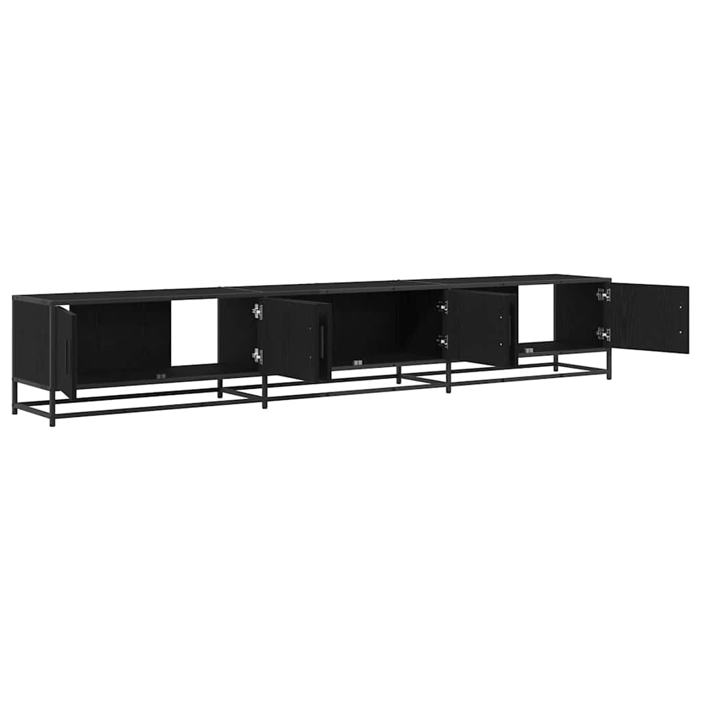 TV Eenheden 2 pcs Zwart Eiken 240 x 35 x 41 cm Bewerkt hout is nu te koop bij PeponiXL, paradijselijk wonen!