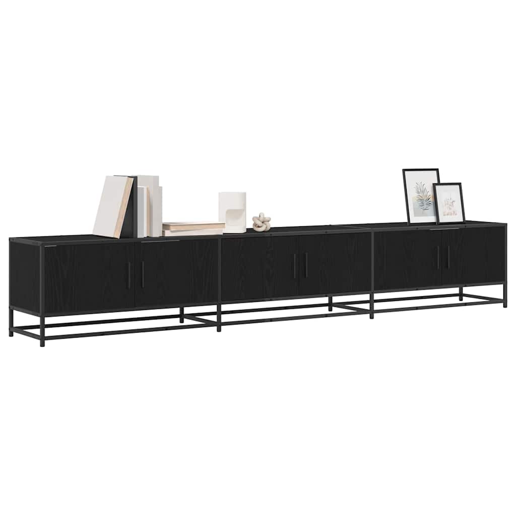 TV Eenheden 2 pcs Zwart Eiken 240 x 35 x 41 cm Bewerkt hout is nu te koop bij PeponiXL, paradijselijk wonen!