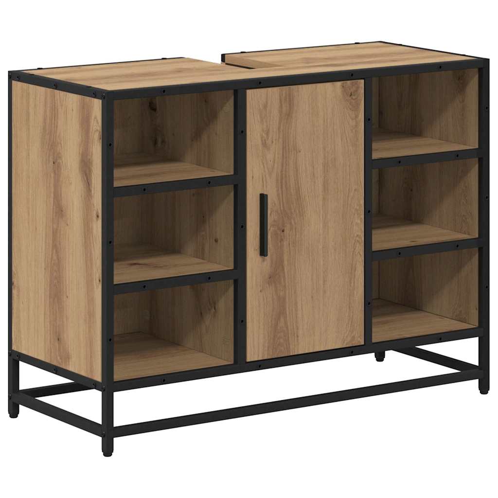 Badkamermeubelset 3 st Artisan Eiken 80 x 33 x 60 cm is nu te koop bij PeponiXL, paradijselijk wonen!