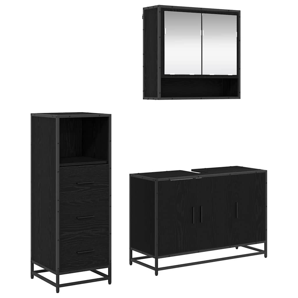 Badkamermeubelset met lade 2 pcs Oud Hout Bewerkt hout is nu te koop bij PeponiXL, paradijselijk wonen!