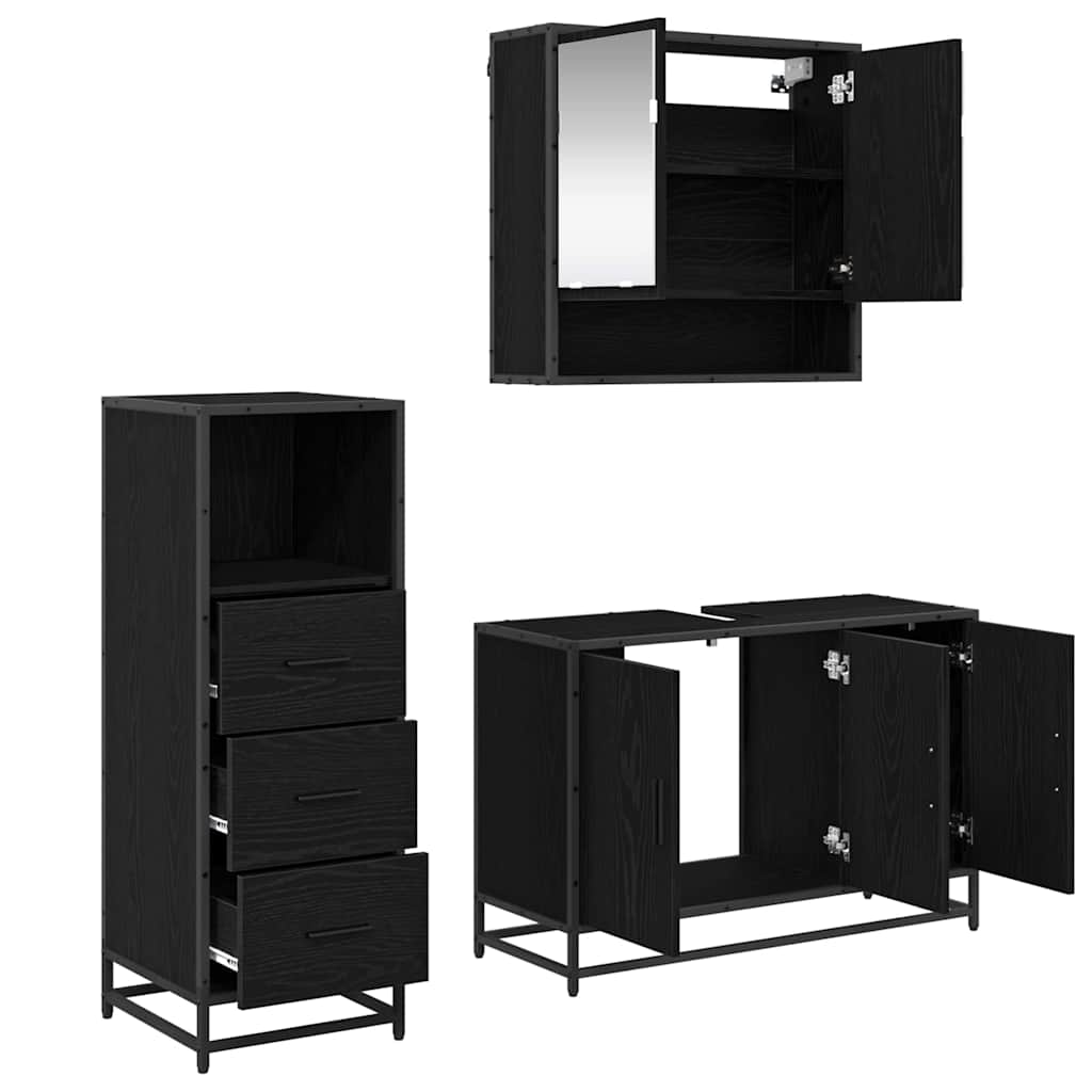 Badkamermeubelset met lade 2 pcs Oud Hout Bewerkt hout is nu te koop bij PeponiXL, paradijselijk wonen!