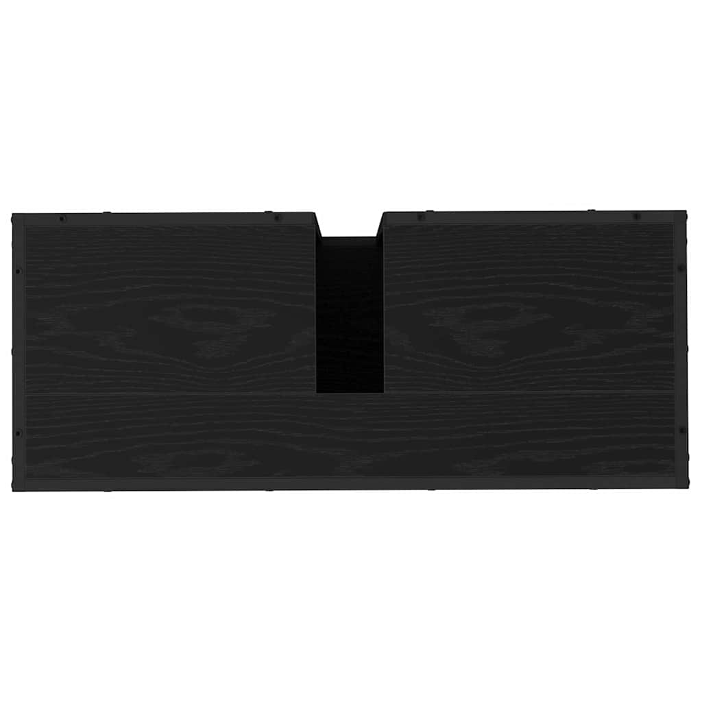 Badkamermeubelset met lade 3 pcs Zwart Eiken Bewerkt hout is nu te koop bij PeponiXL, paradijselijk wonen!