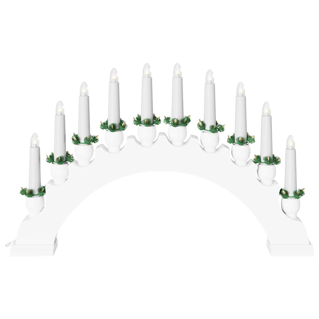 Kerst Kaarsenboog met 10 LED Kaarsen Wit 47 x 5 x 29 cm is nu te koop bij PeponiXL, paradijselijk wonen!