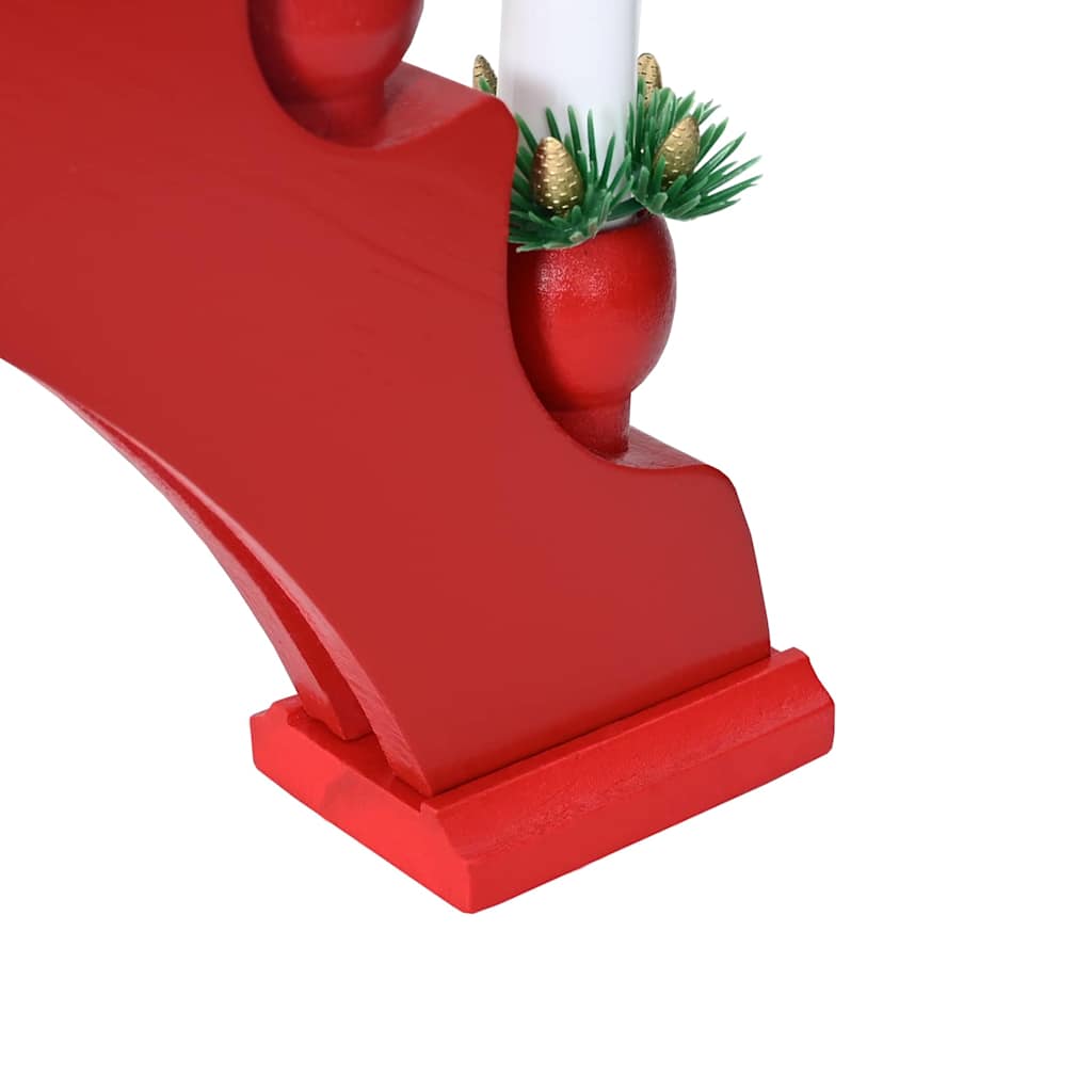 Kerst Kaarsenboog met 10 LED Kaarsen Rood 47 x 5 x 29 cm is nu te koop bij PeponiXL, paradijselijk wonen!